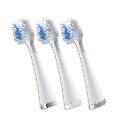 Waterpik STRB-3EW - Cabezales de Recambio del Cepillo Sónico Triple Complete Care, Color Blanco, 3 Unidades