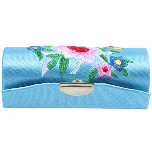 WOVELOT Floral Estampados Lápiz Labial Estuche para Lápices Labios Estuche para Joyero Caja Azul Cielo