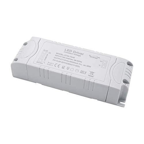 YAYZA! 1-Paquete Premium IP44 12V 3.33A 40W Salida de Voltaje Constante 5%-100% TRIAC Conductor de LED Regulable Conmutación de CA CC Transformador de Bajo Voltaje Fuente de Alimentación