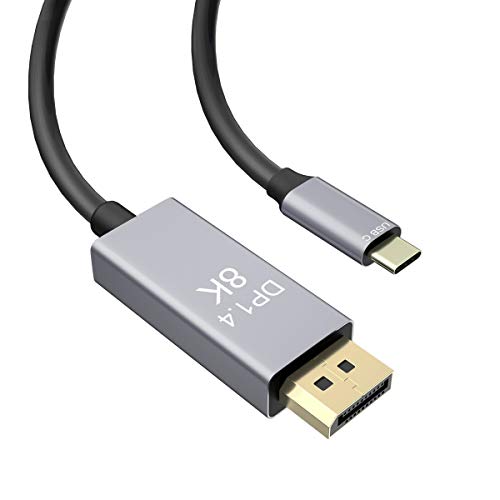 Yiwentec - Cable de 8 K USB-C a DisplayPort (7680 x 4320 8 K@60 Hz, 4 K @ 144 Hz, adaptador HDTV 1m 8K)