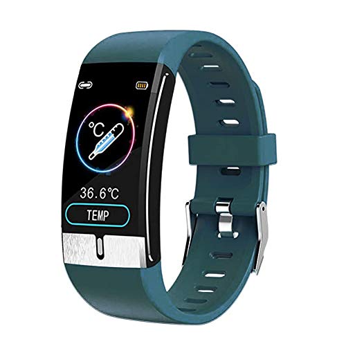 Zeerkeer Smartwatch, Fitness Grabación de Pantalla en Color Pulsera de ECG, Adhesivo de Dos Colores sin Correa, Aspecto metálico, electrodos médicos, Familia, Datos en Tiempo Real para Mujeres