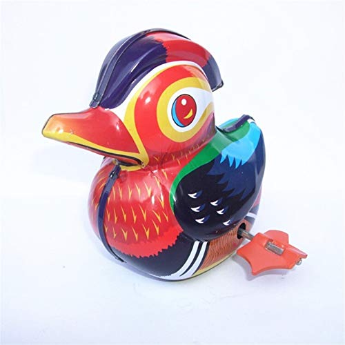 ZQALOVE ZHANGQINGAN Colección de Adultos Retro Viento Arriba Juguete Metal Lata el pájaro Pato mecánico mecánico Juguete Figuras Modelo niños Regalo