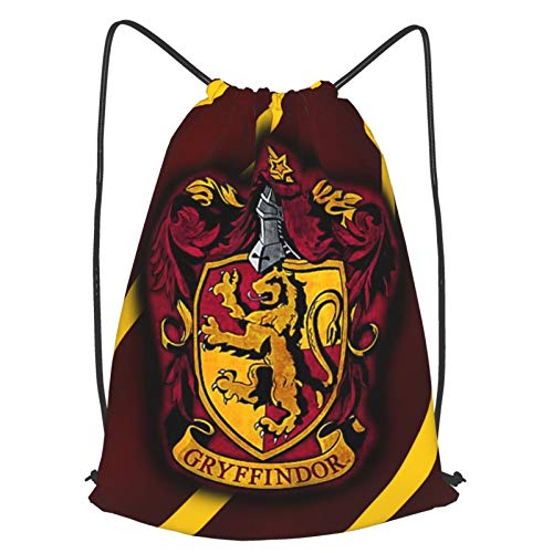 ZVEZVI Bolsa de Gimnasio de Moda para Parejas, Harry Potter Gryffindor Bolsas de cordón Ajustables Mochila Mochila Ligera para Entrenamiento, Yoga, Viajes, Compras