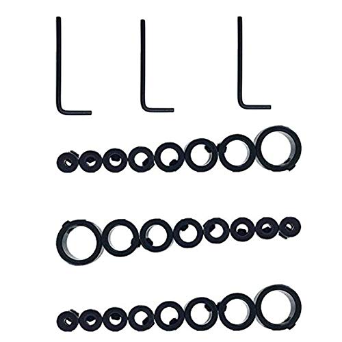 24 Unids 3-16mm Collar Anillo Posicionador Anillo de separación Localizador Broca para trabajar la madera Llave hexagonal, 8 topes de Profundidad para Brocas diam. 3 Set de 24 Piezas