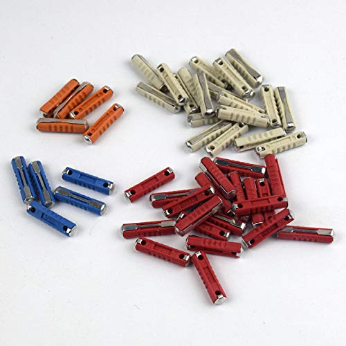 50Pcs / Kit 5A 8A 16A 25A Classic Car Auto Fusibles Kit Cerámica Continental Car Fuse Torpedo Bullet Automotive European Fuse - Colorido