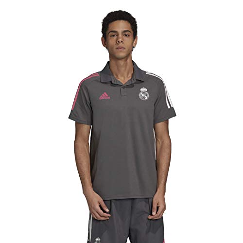 Adidas Real Madrid Temporada 2020/21 Polo Oficial, Unisex, Gris, M