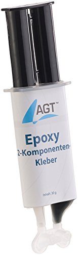 AGT Adhesivo de dos componentes: Adhesivo epoxi de 2 componentes, alta capacidad de carga: 23 N/mm² (subwoofer Componentes pegamento el plastico)