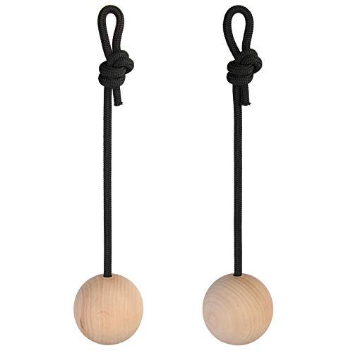 ALPIDEX 2 Unidades de Bolas de Entrenamiento de distinto tamaño - Juego de 2 Bolas de Madera para Entrenamiento de Escalada, Diámetro:12 cm