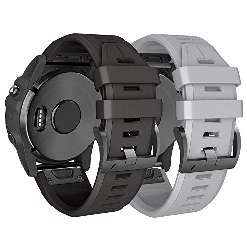 ANBEST Pulsera de Silicona Compatible con Garmin Fenix ​​6X/Fenix ​​5X/Fenix ​​6X Pro Correa, 26mm Liberación Rápida Pulsera para Fenix ​​5X Plus/Fenix ​​3/Fenix ​​3 HR Smart Watch,