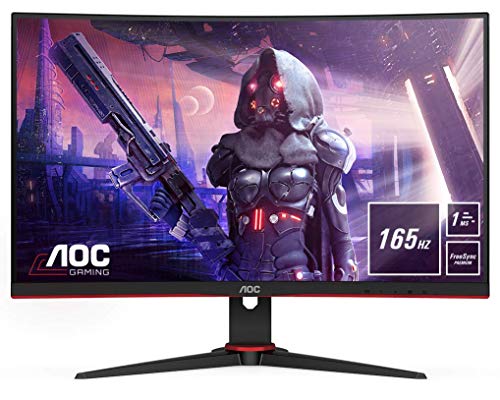 AOC Monitor Gaming C27G2AE- 27" Curved 1500R Full Hd, 165Hz, 1ms, VA, FreeSync Premium, 1920x1080, 250 cd/m, D-SUB, HDMI 2x2.0, Displayport 1x1.2