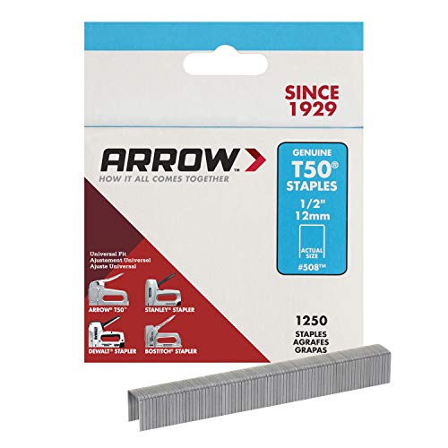 Arrow 031004 508 Caja de 1250 grapas 12 mm para la grapadora T50