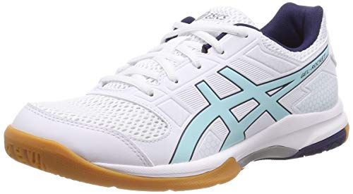 Asics Gel-Rocket 8, Zapatos de Voleibol Mujer, Blanco (White/Icy Morning 115), 38 EU