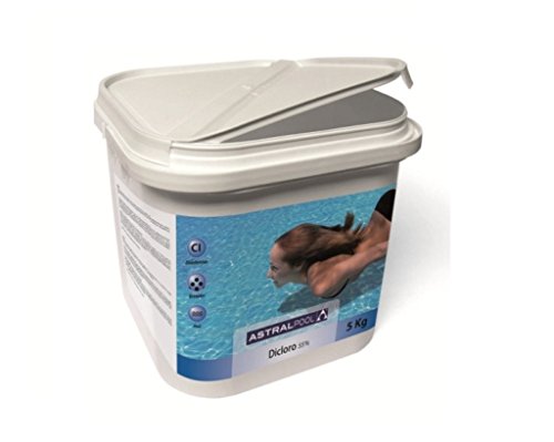 Astralpool Dicloro Granulado 55% envase de 5 Kg Rápido Piscinas Poliester Liner