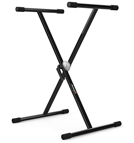 Audibax - Onyx 131 Soporte Piano - Estructura Tijera - Anclajes Easy Lock - Fabricada en Acero - Color Negro - Base Antideslizante - Carga hasta 40 Kg - Compatible con Yamaha