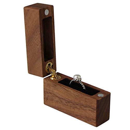 aufodara Caja De Anillo Caja De Almacenamiento De Madera Caja De Anillo De Propuesta Portátil Caja De Anillo De Matrimonio