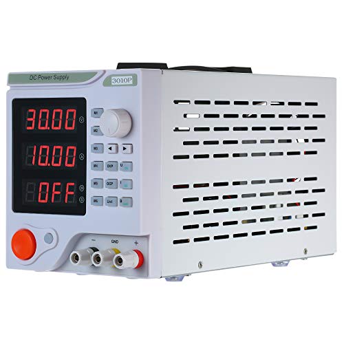 Baugger 4 Dígitos Display Led Programable Alta Precisión Variable Ajustable 0-30V 0-10A Dc Fuente de Alimentación Conmutada Regulación Digital de Laboratorio Grado Fuente de Alimentación Estabilizada