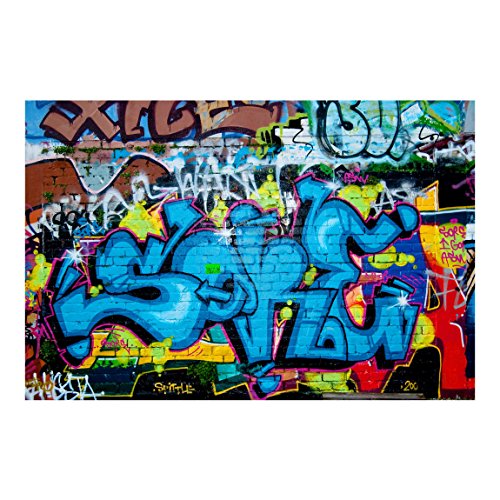 Bilderwelten Fotomural - Colours of graffiti - Mural apaisado papel pintado fotomurales murales pared papel para pared foto 3D mural pared barato decorativo, Dimensión Alto x Ancho: 255cm x 384cm