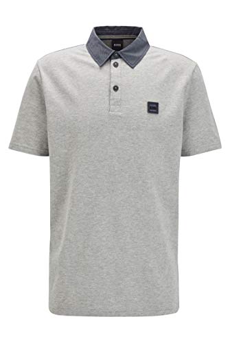 BOSS PDenim Polo, Gris, M para Hombre