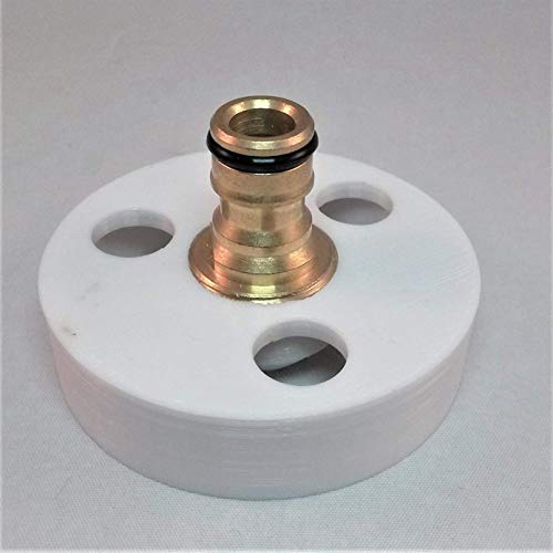 Camper parts Conector de manguera de llenado de agua para autocaravana con boquilla de latón actualizada, limpieza rápida para llenar tu depósito de agua/adaptador (blanco)