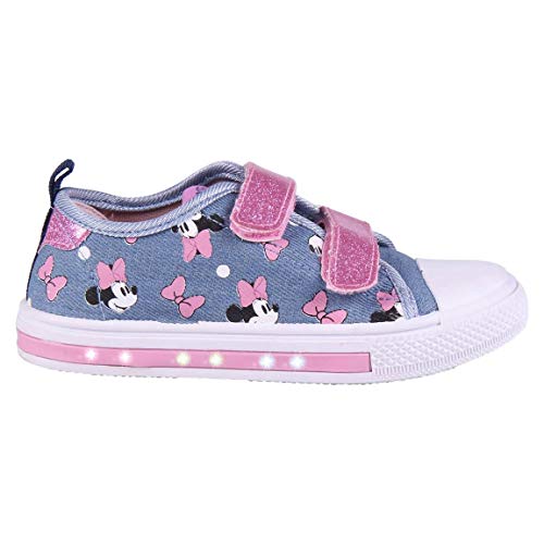 Cerdá 2300004707_T024-C56, Zapatillas Loneta Niña de Minnie Mouse-Licencia Oficial Disney, Azul y Rosa, 24 EU