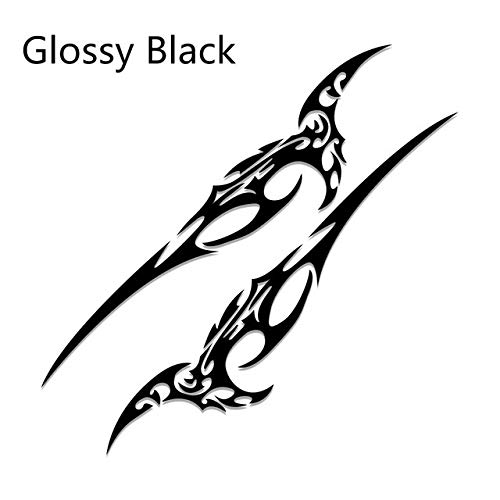 Chengxin Car Decals 2 PC Accesorios para Coche Pegatinas de Vinilo Adhesivos para Todos los Modelos de Coches (Color Name : Glossy Black)