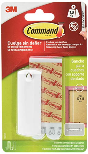 Command 17040 Ganchos soporte para cuadros, Blanco, Pequeñas