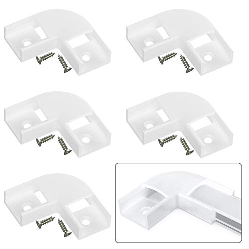 Conector de esquina de 90 grados, solo para tiras de LED delgadas en forma de U de 17 mm de ancho, 5 unidades