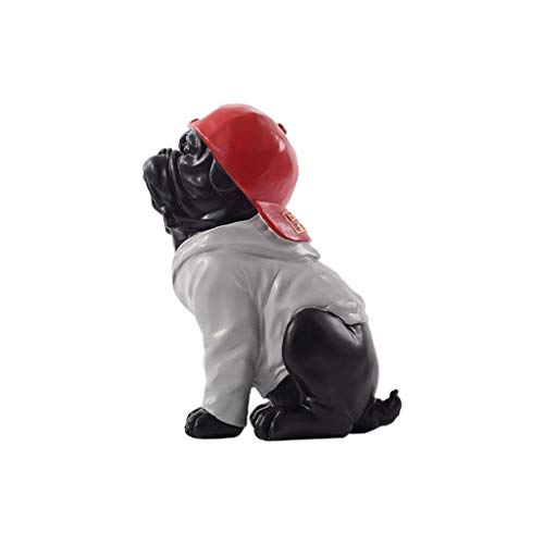 CXJJ Decoración de Escritorio Perro Figurita Decoración Artesanía Animal Familia Estatua Escultura Abstracta Regalos de cumpleaños Ornamento Decorativo de la Boda Adornos de Escritorio