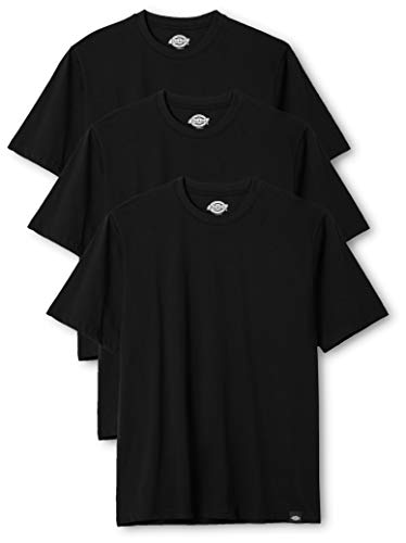 Dickies 06 210091, Camiseta Para Hombre, Negro (Black Bk), Medium, (Pack de 3)