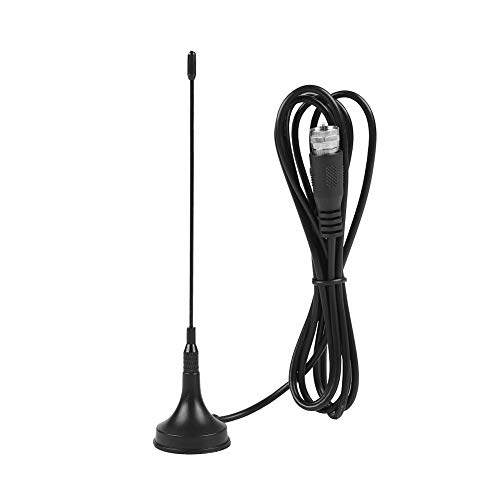 Digital DVB-T HDTV para interiores Antena de bombeo 10DB UHF / VHF Antena de coche de banda dual con base magnética,resistente al viento y a la lluvia, Anti-atascos.