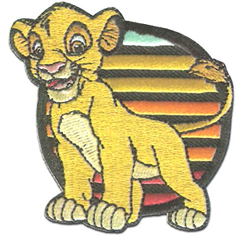 Disney © El rey león Simba - Parches termoadhesivos bordados aplique para ropa, tamaño: 6,5 x 6,7 cm