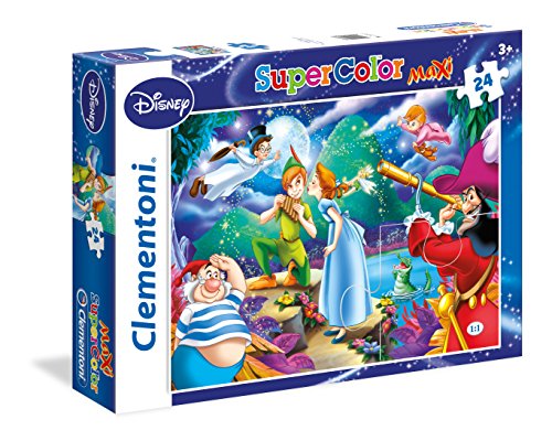 Disney - Maxi Puzzle, 24 Piezas, diseño Peter Pan (Clementoni 244676)