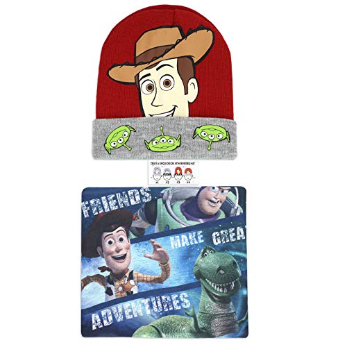 Disney Toy Story 4 – Juego de invierno de punto, 2 unidades, gorro y braga – niño – 4274/77 Rosso Woody 52