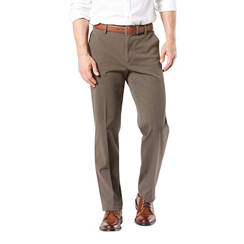 Dockers Pantalones grandes y altos para hombre, talla grande y alto, clásico, para el trabajo, color caqui Smart 360 Flex Pants D3 - Gris - 50W x 32L