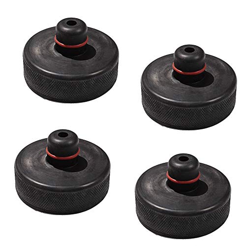 DXIA 4Pcs Elevador de Gato de Coche Herramienta Adaptador, Goma Elevación Jack Pad Herramienta Chasis, Jack Point Pad Resistente Adaptador de Goma Protector para Tesla Model 3, Coche Accesorios