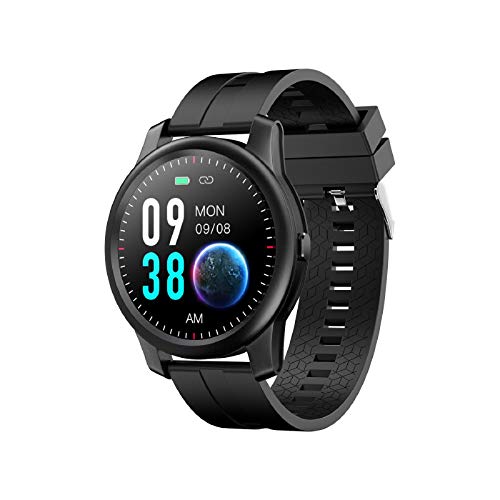 ELEPHONE Reloj Inteligente, Smartwatch Hombre de IP67 360x360PX Rastreador de Actividad Impermeable, Monitor de Frecuencia Cardíaca, Contador de Calorías, para Más de Android4.4, IOS8.2