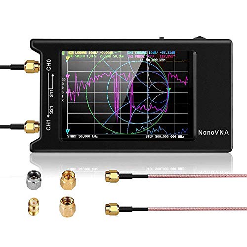 Elikliv Analizador Vectorial de Red 10k-1.5GHz HF VHF UHF, Analizador de Antena de Mano con 4'' Pantalla