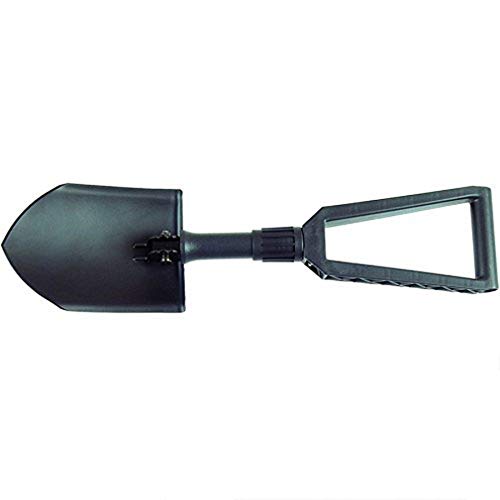 Fiskars Pala y pico plegable para camping, Funda incluida, Longitud: 59 cm, Acero al boro endurecido, Negro, 1000621