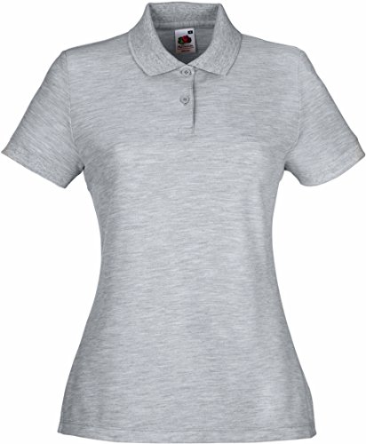 Fruit of the Loom SS092M, Polo para Mujer, Gris (Heather Grey), M