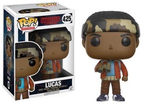 Funko Pop!- Stranger Things: Lucas Sinclair (W/Binoculars) Figurina de Vinilo, Multicolor, Estándar (13324)