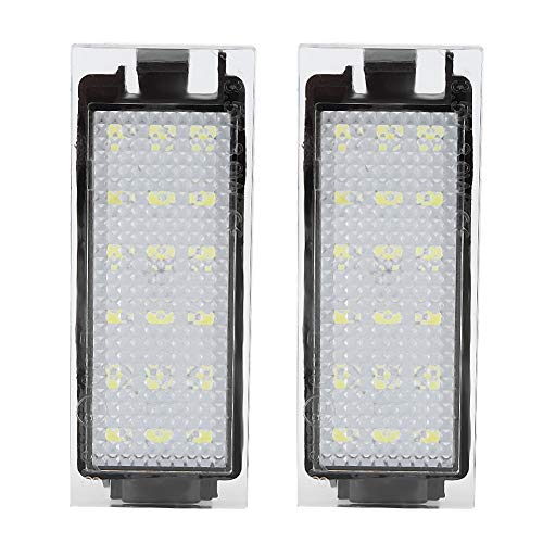 Fydun Luces de matrícula Placa de matrícula Lámpara de luz LED 2 UNIDS 1.8W para Clio Espace Laguna Megane