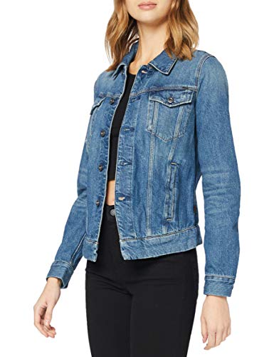 G-Star Raw 3301 Jkt Wmn, Chaqueta Vaquera para Mujer, Azul (Medium Aged), Small