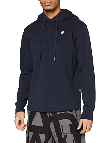 G-STAR RAW Lash Hooded Sudadera con Capucha, Mazarine Blue C541-4213, M para Hombre