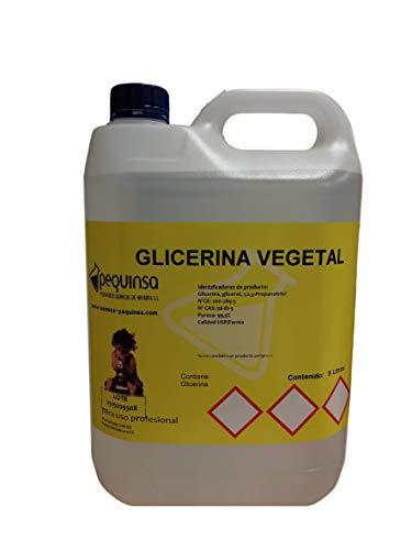 Glicerina Vegetal. Calidad farmaceutica. 99,5%. Envase 5 Litros.