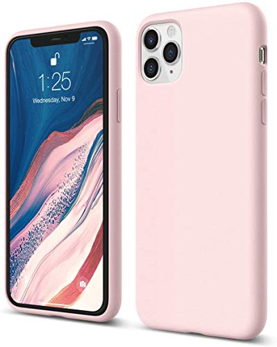 Hakdsy Funda Silicone para iPhone 11 Pro MAX, Carcasa de Silicona Líquida Suave, Sedoso-Tacto Suave Cómodo Agarre, Absorción de Golpes para iPhone 11 Pro MAX (6,5 Pulgadas)-Rosa