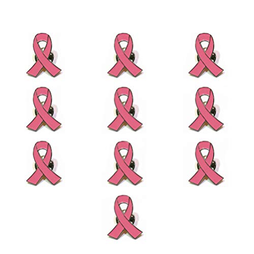 HEALLILY 30 Unids Cinta Rosa Pin de Solapa Alfileres de Esmalte Broche de Conciencia de Cáncer de Mama Accesorios Decorativos de Tela Insignia de Cinta Rosa Broche Rosa