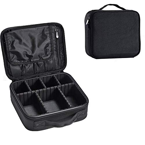 HebyTinco Neceser Maquillaje Portátil, Bolsa de Maquillaje para Viaje,Impermeable Organizador de Maquillaje, Bolsa de Maquillaje Ligera con Divisores Bolsillos