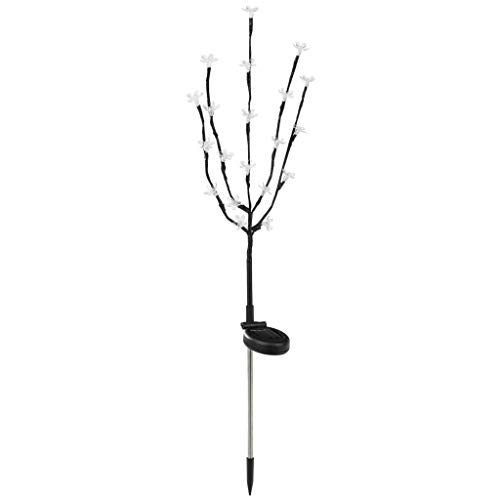 HI Lámpara LED con Estaca y Forma de Árbol en Flor 20 Bombillas Antorcha Luces