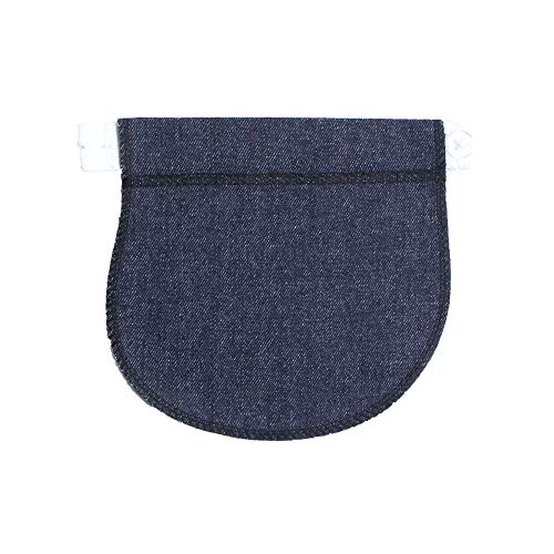 homese Jean Extender Pantalones Embarazo Extensor de cintura Cintura Cinturón Cintura Extender pantalón Obeso Embarazada Cinturón Ajuste de extensión Hebilla elástica Azul marino