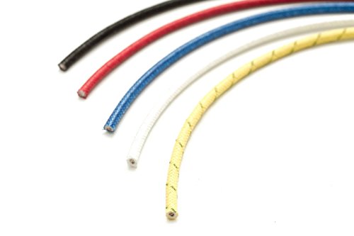 Horno Calor Resistente Al Fuego Alta Temperatura Trenzado Fibra Vidrio cable 1.5mm - Azul, 5 metros